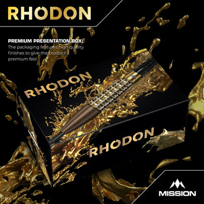 Mission Rhodon Darts
Steel Tip - 95% Tungsten - Bronze & Gold PVD