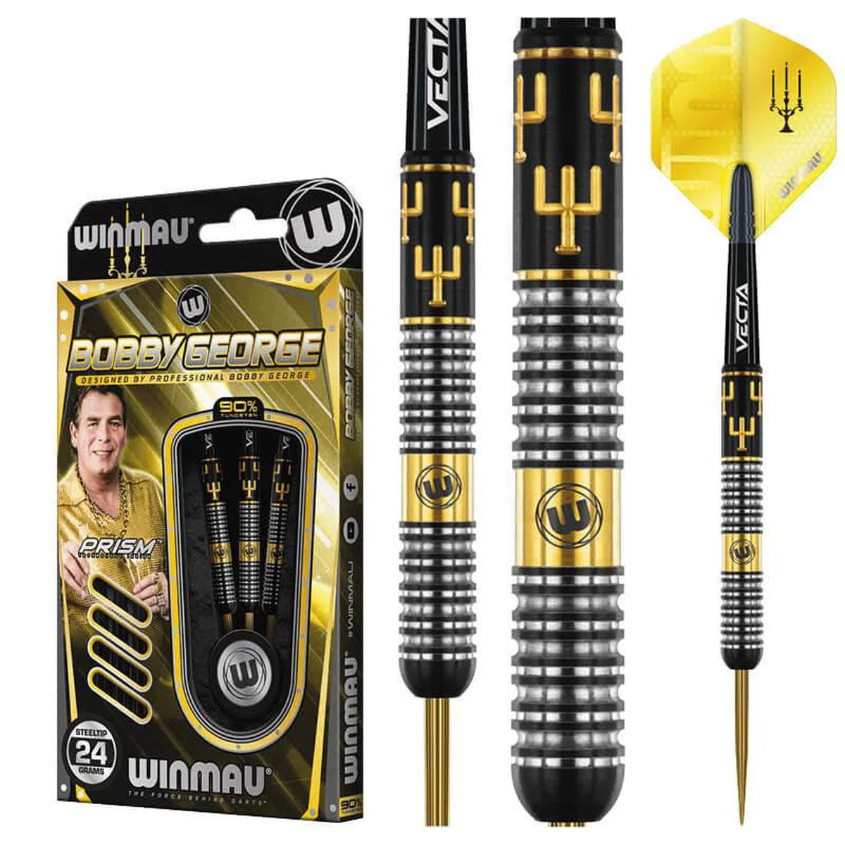 Bobby George 90% Tungsten Steel Tip Darts by Winmau