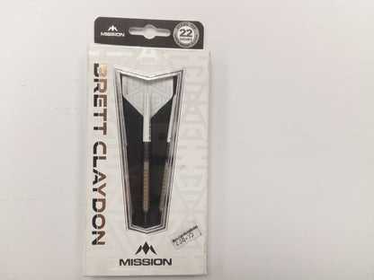 *Mission Brett Claydon Darts
Steel Tip - Black & Gold (used)