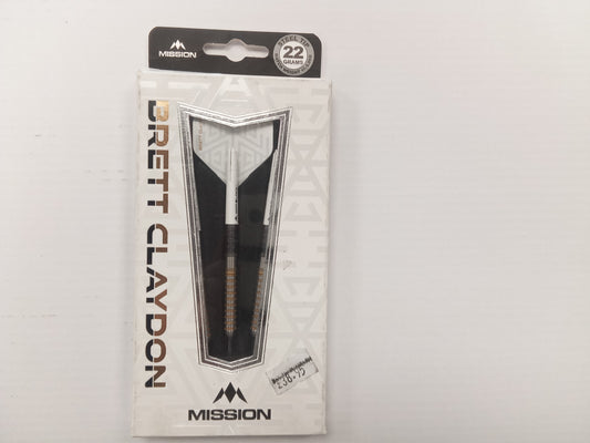 *Mission Brett Claydon Darts
Steel Tip - Black & Gold (used)