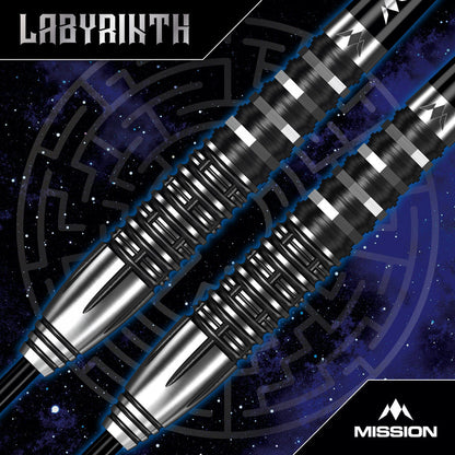 Mission Labyrinth Darts
Steel Tip - 90% Tungsten - Black PVD