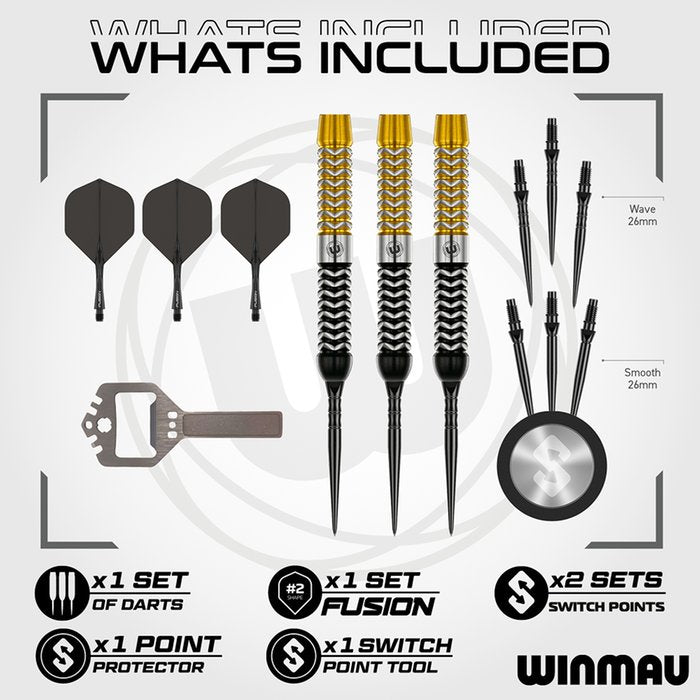 Winmau Exion Parallel Switch Point 90% - Steel Tip Darts