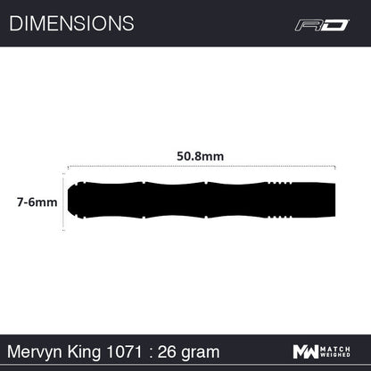 Winmau Mervyn King 90% Tungsten Steel Tip Darts