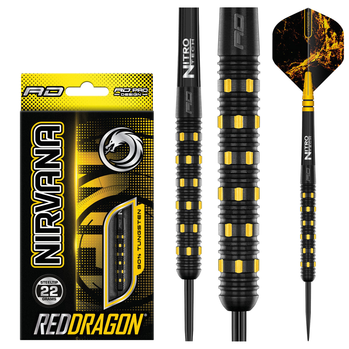 Nirvana 90% Tungsten Steel Tip Darts by Red Dragon