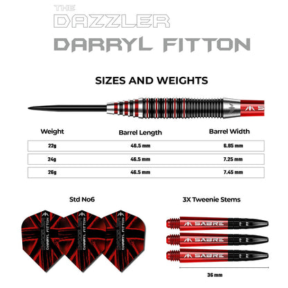 Mission Darryl Fitton 95% - Steel Tip Darts