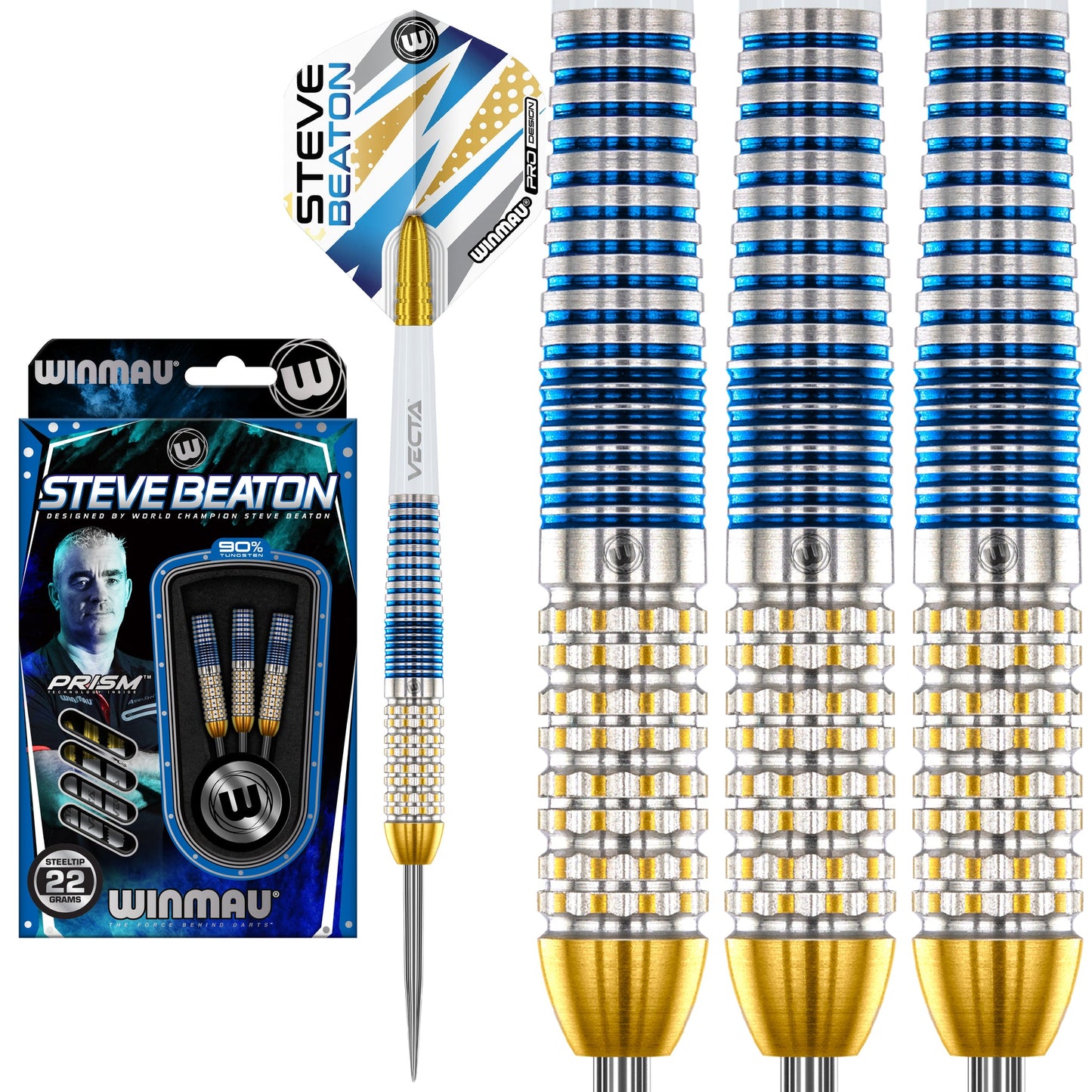 Winmau Steve Beaton Legacy Edition 90% Tungsten Steel Tip Darts
