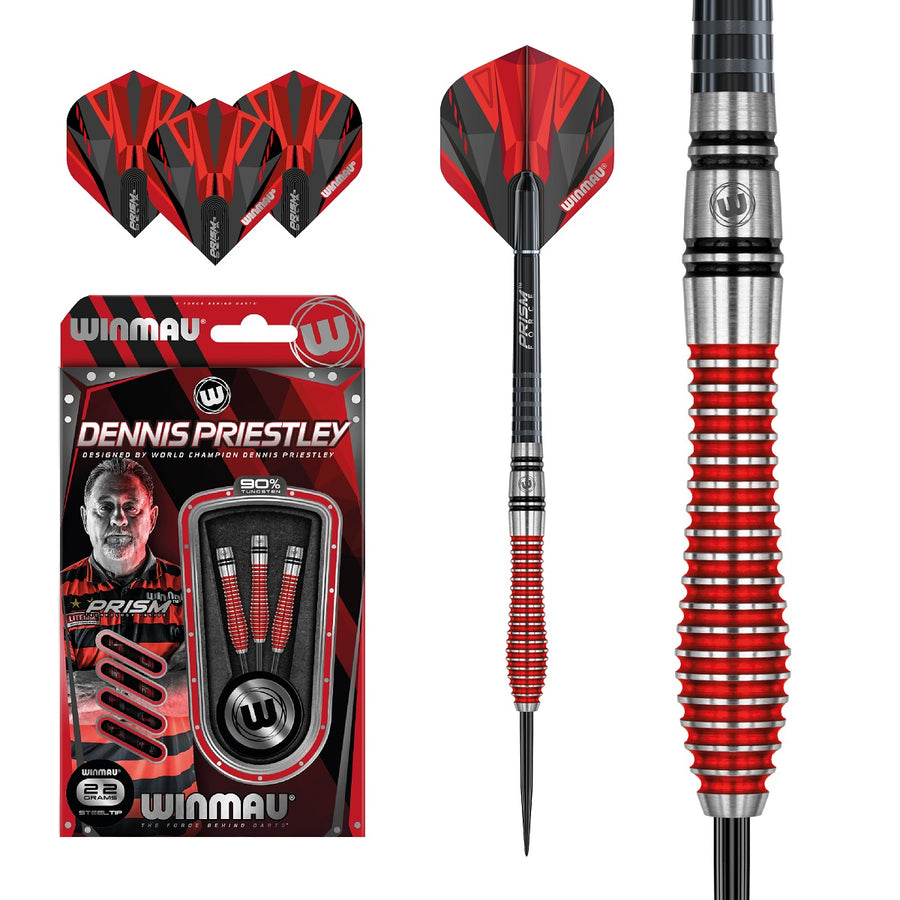 Dennis Priestley Special Edition 90% Tungsten Steel Tip Darts by Winmau