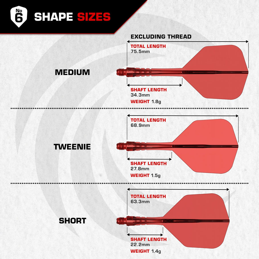 Mission Force 90 Vortex Moulded Flight & Shaft - Standard No2