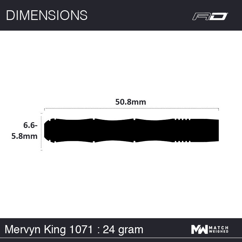 Winmau Mervyn King 90% Tungsten Steel Tip Darts