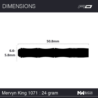 Winmau Mervyn King 90% Tungsten Steel Tip Darts