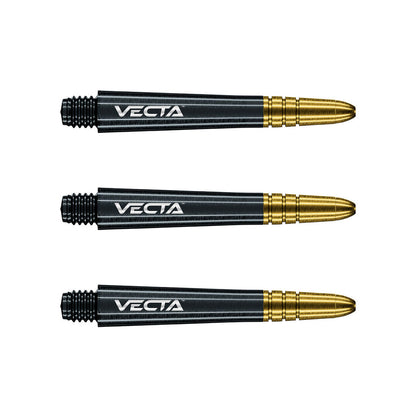 Winmau Vecta Polycarbonate Dart Stems with Aluminium Tips Black-Gold