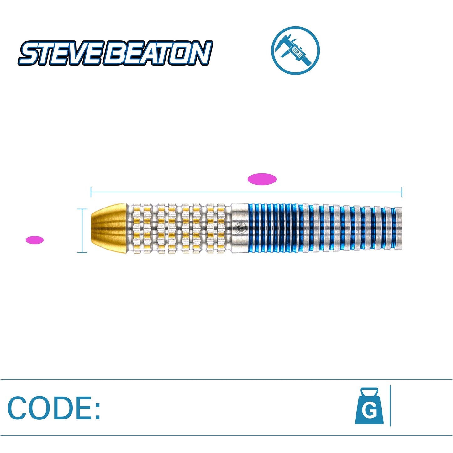 Winmau Steve Beaton Legacy Edition 90% Tungsten Steel Tip Darts