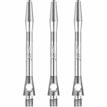 XQMax Aluminium Dart Shafts - Metal Dart Stems - Silver