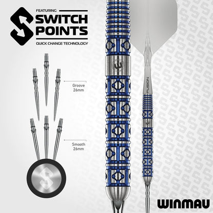 Winmau Lunaris Parallel Switch Point 90% - Steel Tip Darts