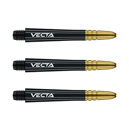 Winmau Vecta Polycarbonate Dart Stems with Aluminium Tips Black-Gold