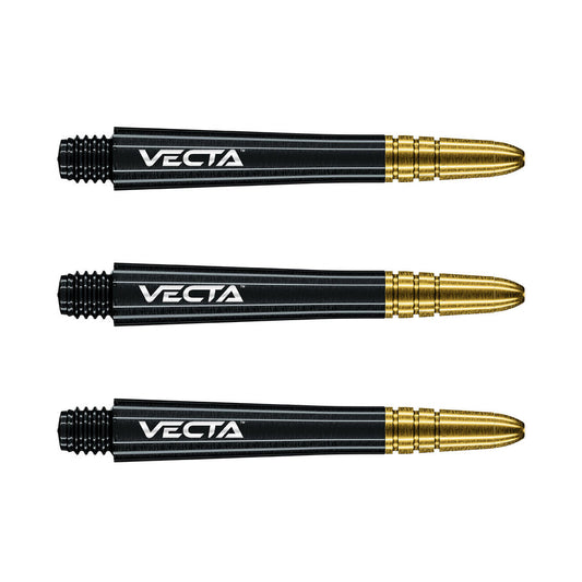 Winmau Vecta Polycarbonate Dart Stems with Aluminium Tips Black-Gold