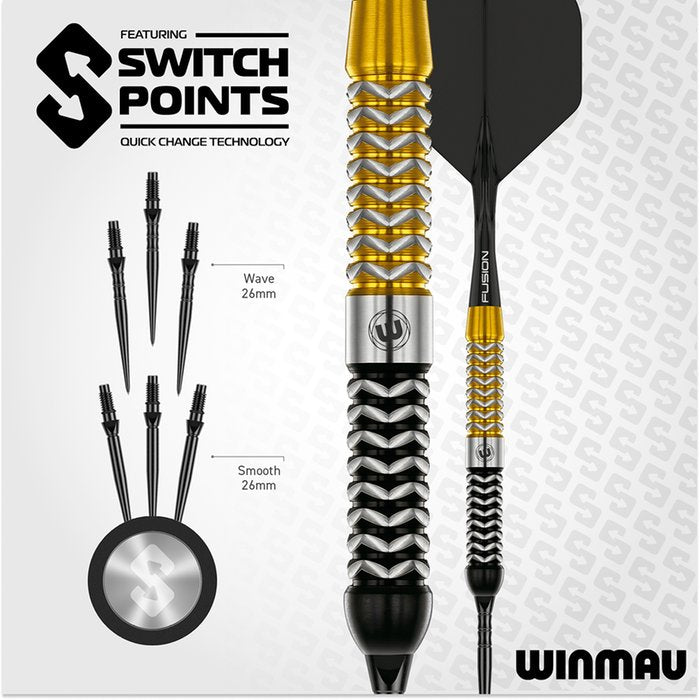 Winmau Exion Parallel Switch Point 90% - Steel Tip Darts