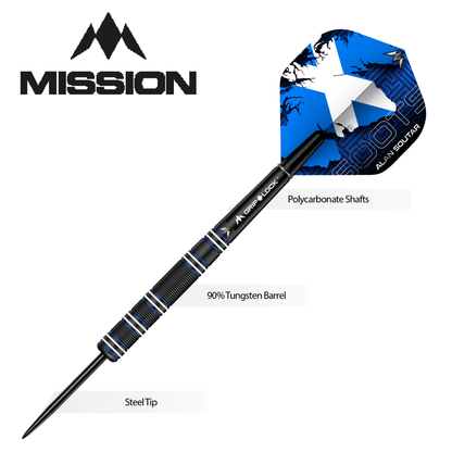 Mission Alan Soutar Darts - Steel Tip - 90% - Soots - Black Titanium