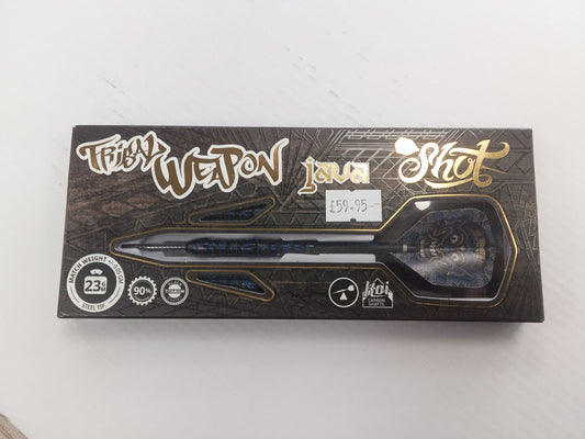 Shot Tribal Weapon Darts
Steel Tip - 90% Tungsten - Java (used)