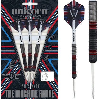 Unicorn James Wade Darts - Steel Tip - The Machine - Black & Red